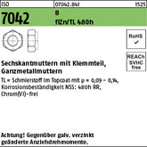 ISO 7042 8 Zinklamelle - Sechskantmuttern