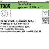 ISO 7089 Stahl 3 ( x 0, 5) 200 HV, galvanisch verzinkt DiSP + S gal Zink-Dispersion - Scheiben