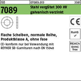 ISO 7089 Stahl CE 10 (10, 5 x ) 300 HV, galvanisch verzinkt - Scheiben