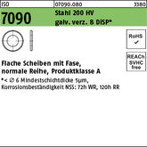 ISO 7090 Stahl 5 ( x 1 ) 200 HV, galvanisch verzinkt DiSP gal Zink-Dispersion - Scheiben