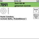 ISO 7091 Stahl galvanisch verzinkt - Scheiben