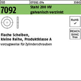 ISO 7092 Stahl 2 ( x 0, 3) 200 HV, galvanisch verzinkt - Scheiben