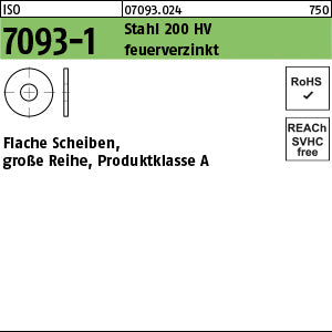 ISO 7093 -1 Stahl HV 6 feuerverzinkt - Scheiben