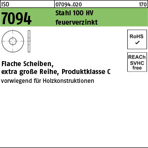 ISO 7094 Stahl feuerverzinkt - Scheiben