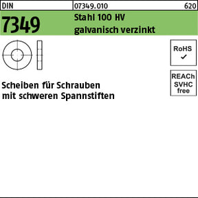 DIN 7349 Stahl HV 19 galvanisch verzinkt - Scheiben