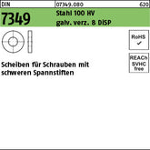 DIN 7349 Stahl HV 21, 0 galvanisch verzinkt 8 DiSP (Dickschichtpass.) gal Zink-Dispersion - Scheiben