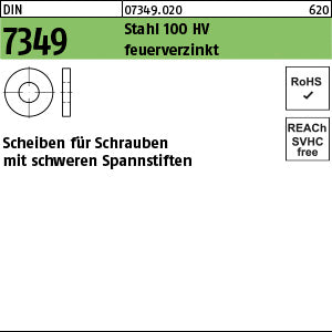 DIN 7349 Stahl HV 21, 0 feuerverzinkt - Scheiben