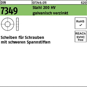 DIN 7349 Stahl HV 3, 2 galvanisch verzinkt - Scheiben