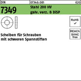 DIN 7349 Stahl HV 6, 4 galvanisch verzinkt 8 DiSP (Dickschichtpass.) gal Zink-Dispersion - Scheiben