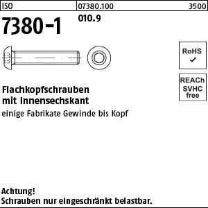 ISO 7380 -1 010.9 - Flachkopfschrauben