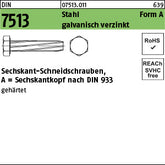 DIN 7513 Stahl A galvanisch verzinkt - Gewinde-Schneidschrauben