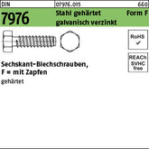 DIN 7976 Stahl -F galvanisch verzinkt passiviert - Blechschrauben