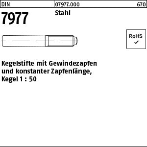 DIN 7977 Stahl - Kegelstifte