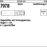 DIN 7978 Stahl A - Kegelstifte