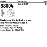 Kappen -5 für Kreuzschlitz H, weiß - Zierkappen m.KS-Profil