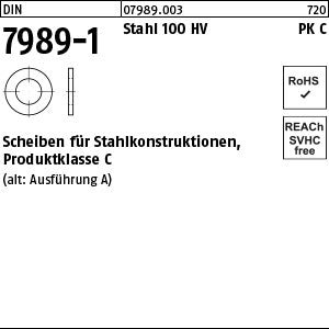 DIN 7989 -1 Stahl 10 Pk C ÜH x 8 - Scheiben