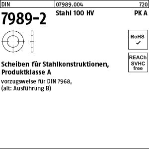 DIN 7989 -2 Stahl 12 Pk A ÜH x 8 - Scheiben