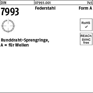 DIN 7993 Federstahldraht A - Runddraht-Sprengringe