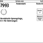 DIN 7993 Federstahldraht B - Runddraht-Sprengringe