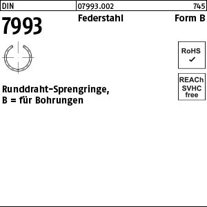 DIN 7993 Federstahldraht B - Runddraht-Sprengringe