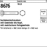 ISO 8676 10.9 x 20 - Sechskantschrauben