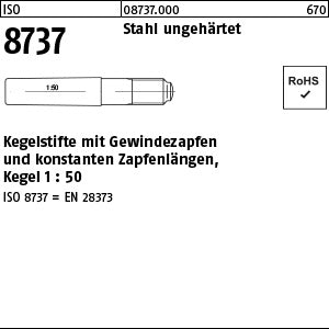 ISO 8737 9S20K - Kegelstifte