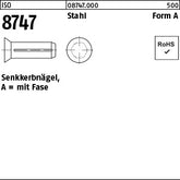 ISO 8747 Stahl - Senkkerbnägel