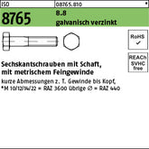 ISO 8765 8.8 x 45 galvanisch verzinkt - Sechskantschrauben