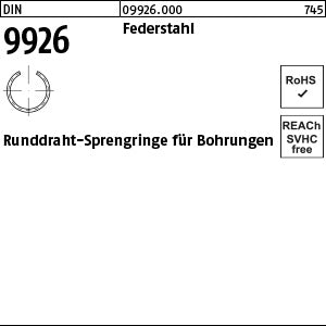 DIN 9926 Federstahldraht - Runddraht-Sprengringe