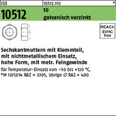 ISO 10512 10 galvanisch verzinkt - Sechskantmuttern