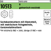 ISO 10513 8 galvanisch verzinkt - Sechskantmuttern