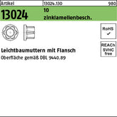 Leichtbaumutter 10 Zinklamelle - Leichtbaumuttern