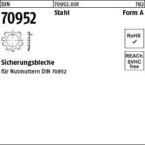 DIN 70952 Stahl A - Sicherungsbleche