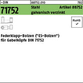 ES-Bolzen ES Stahl galvanisch verzinkt, für Gabelköpfe - Federklapp-Bolzen