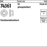 DIN 74361 10 BM SW 19 Flachbundmuttern - Flachbundmuttern
