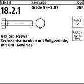 Hex cap screws Grade 5 1/4 - 28 UNF x 1/2 (13 mm) (Vollgewinde) - Hex cap screws