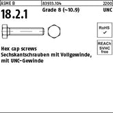 Hex cap screws Grade 8 1/4 - 20 UNC x 1/2 (13 mm) (Vollgewinde) - Hex cap screws