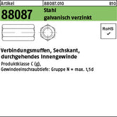 Sechskant.Verbindungsmuffe St.galvanisch verzinkt SW 10 - Sechskant.-Verbindungsmuffen