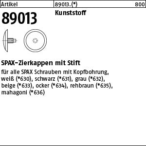 Kappen für SPAX mit Kopfbohrung mahagoni Kunstst - Kappen für SPAX mit