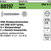 SPAX Rückwandschr. Stahl Pozidriv/Kreuzschlitz WIROX galvanisch verzinkt