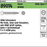 SPAX Zylinderkopf Stahl gehärtet Torx Oberfläche WIROX galvanisch verzinkt