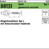 Ringschraubösen Stahl Typ 1 galvanisch verzinkt - Ringschraubösen Typ 1