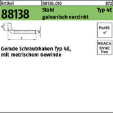 Ger. Schraubhaken Artikel 4E Stahl galvanisch verzinkt - Ger. Schraubhaken
