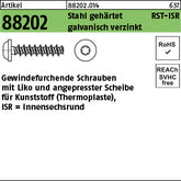 RST mit Linsenkopf & Torx Stahl gehärtet, galvanisch verzinkt - Schrauben für Kunststoff [040]