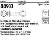 Sechskant-Sperrzahnschrauben Klasse 90 - Sechskant.-Flanschschrauben