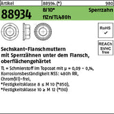 Sechsk. Sperrzahnmu. Klasse 10 Zinklamelle - Sechskant.-Flanschmuttern