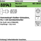 Halfenschrauben HZS 38/23 8.8 Mutter feuerverzinkt - Halfenschraube