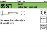Sechskantholzschraube Stahl galvanisch verzinkt - Sechskantholzschrauben