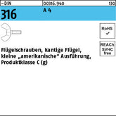 DIN 316 A4 leichte Ausführung - Flügelschrauben