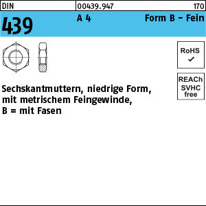 DIN 439 A4 BM - Sechskantmuttern